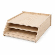 Birdhouse semi-open in wood with canopy sloping — photo 2