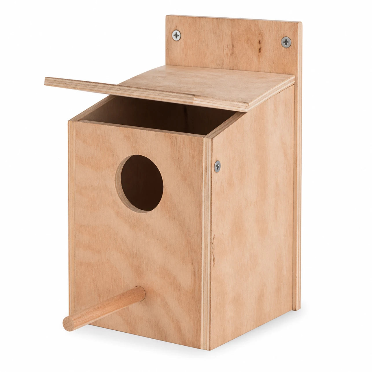 Birdhouse in wood brown size 30 × 20 × 20 cm — photo 2