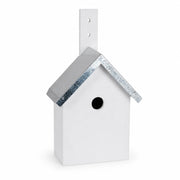 Birdhouse white with zinc roof double slope — photo 2