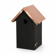Birdhouse black with roof copper height 26 cm — photo 2