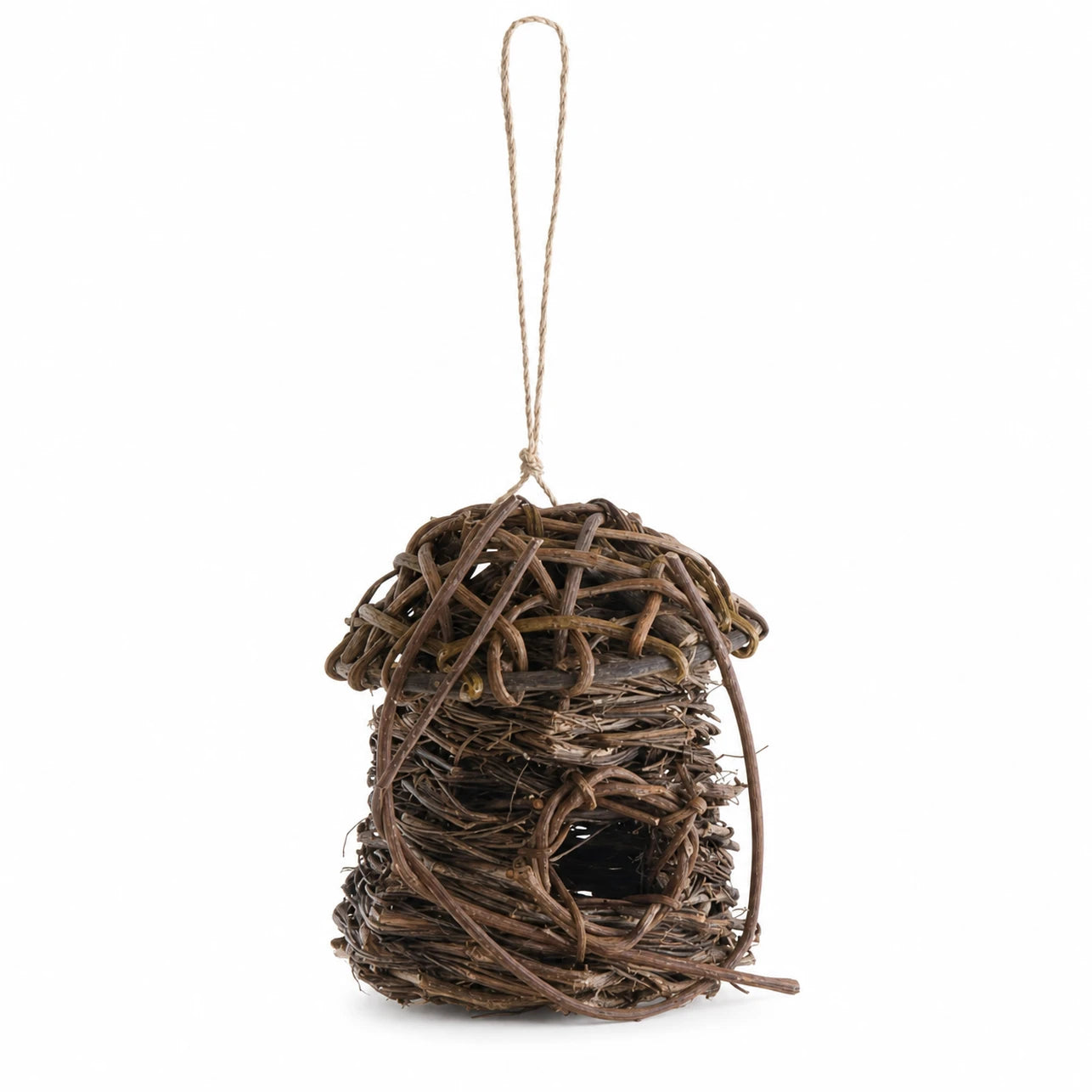 Birdhouse hanging in willow woven brown — photo 2