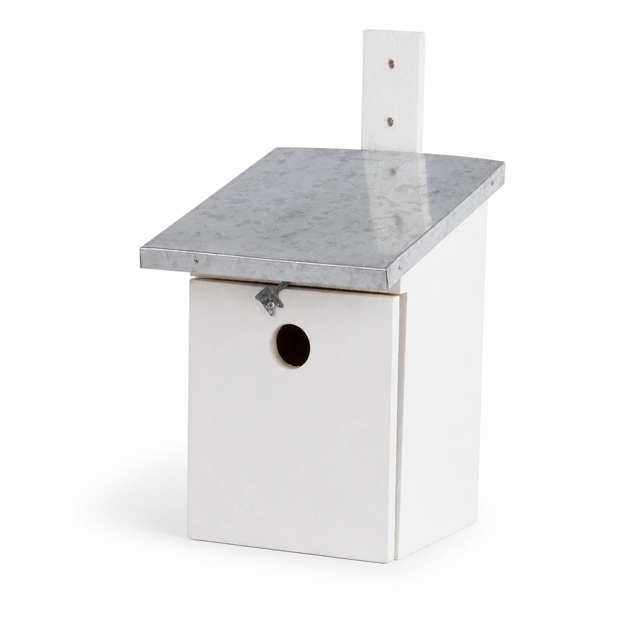 Birdhouse white with roof flat in zinc 32 mm — photo 2