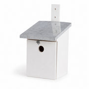 Birdhouse white with roof flat in zinc 32 mm — photo 2