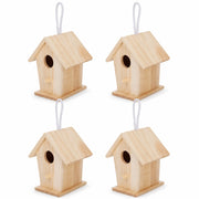 Set of 4 birdhouses hanging in wood light — photo 2