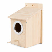 Birdhouse square in wood with rim metal size 12 × 12 × 19,5 cm — photo 2