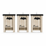 Set of 3 bat boxes in wood black — photo 2