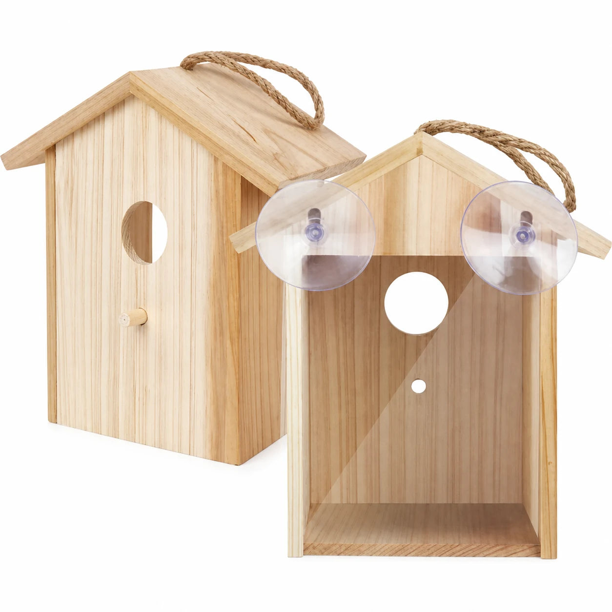 Birdhouse of observation with window and suction-cups — photo 2