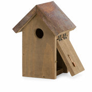 Birdhouse rustic in wood brown with roof sloping — photo 2