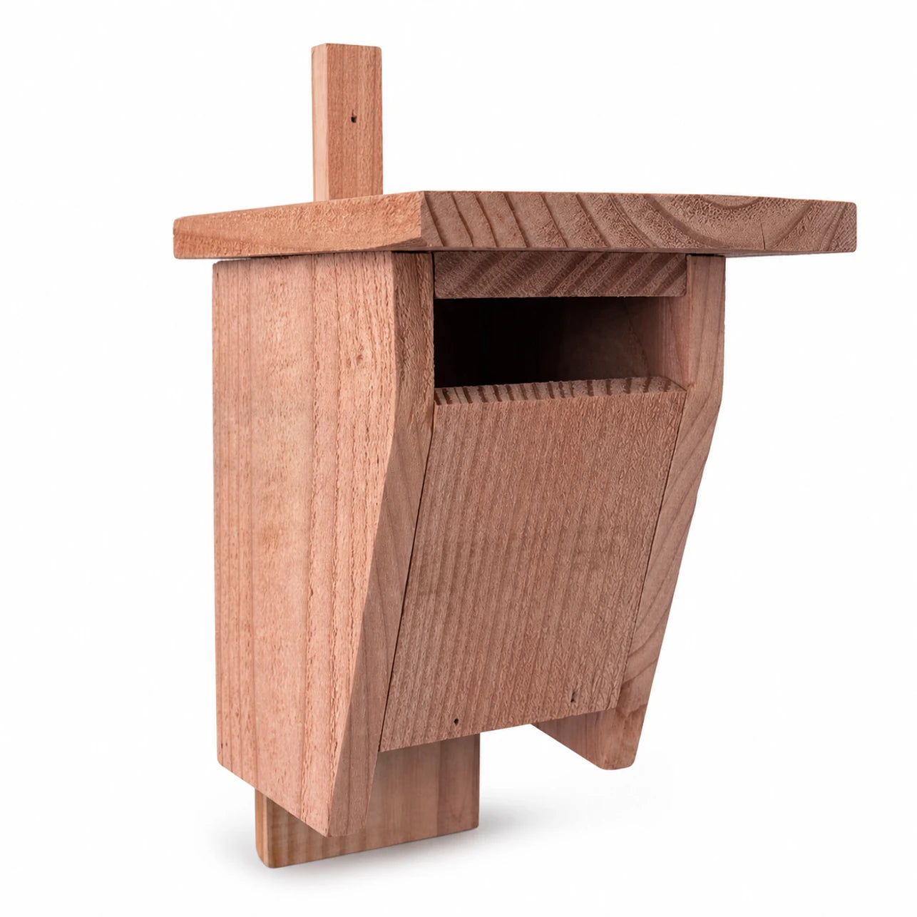 Birdhouse vertical in wood anthracite with open front — photo 2