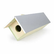 Large birdhouse elongated with roof in zinc — photo 2