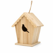 Birdhouse in wood with roof scalloped and front cut-out — photo 2