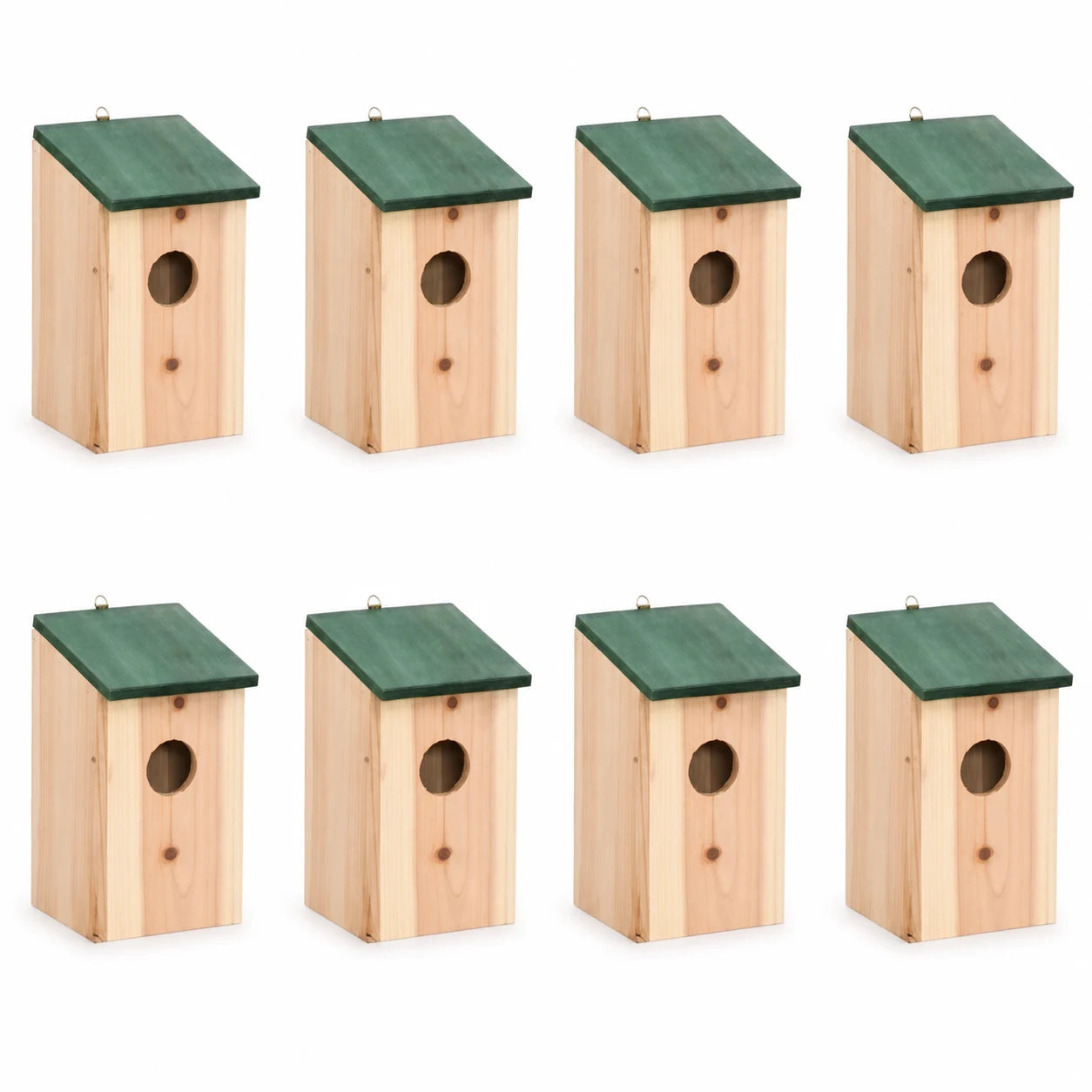 Set of 8 birdhouses in pine wood — photo 2