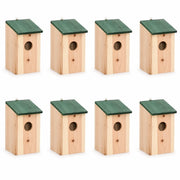 Set of 8 birdhouses in pine wood — photo 2