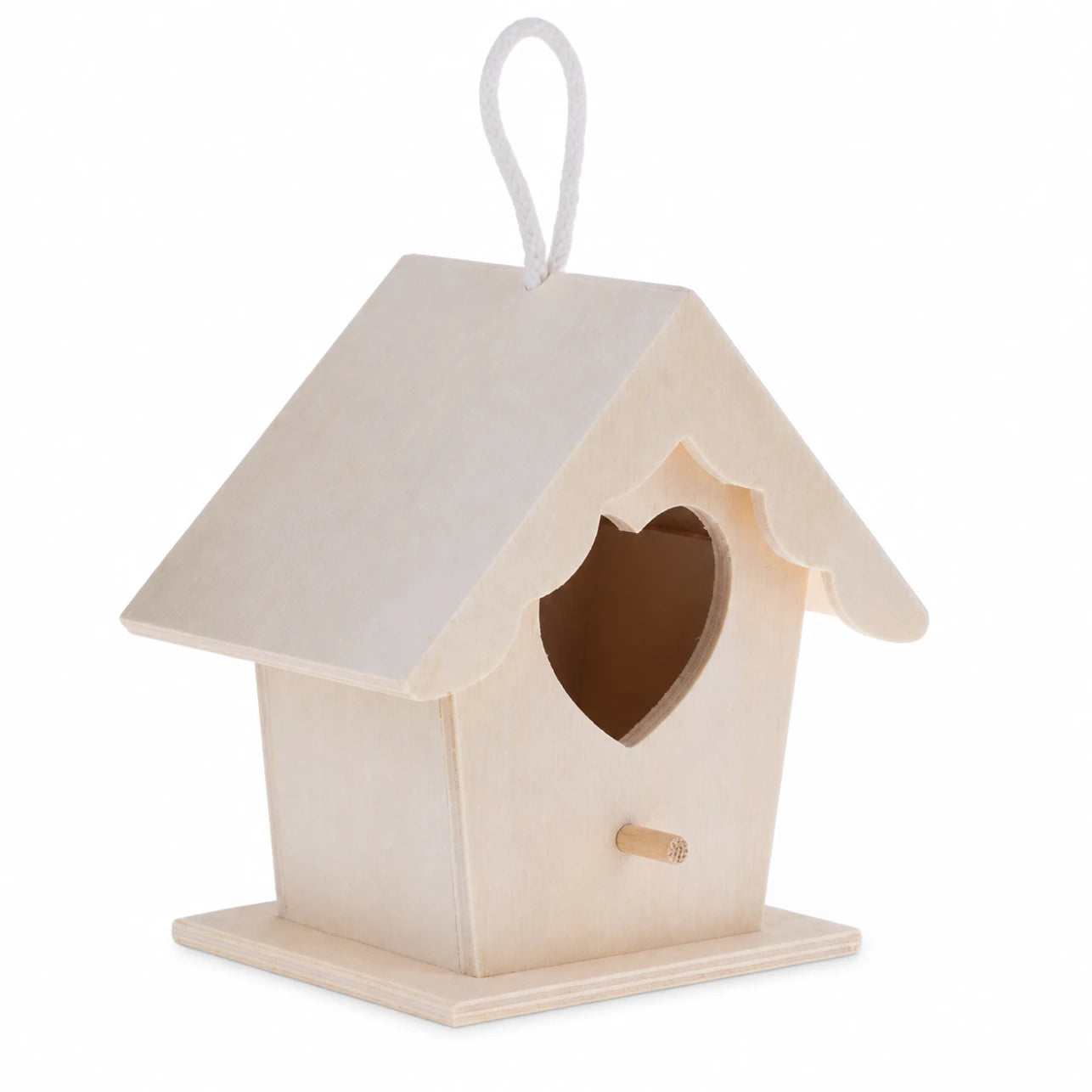 Birdhouse in wood light with entrance heart — photo 2
