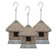 Set of 3 birdhouses in willow brown — photo 2