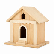 Birdhouse in wood with double entrance and canopy — photo 2