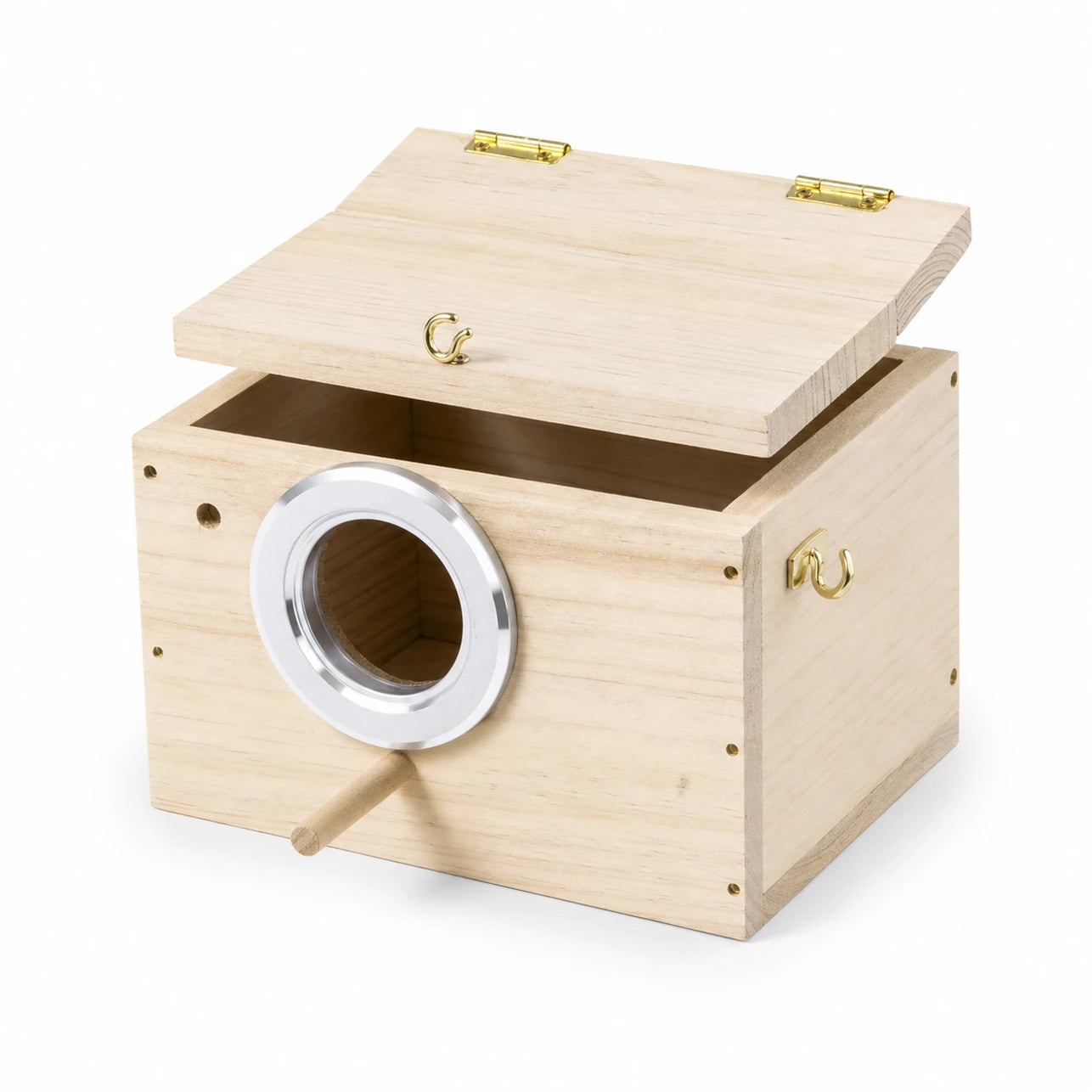 Birdhouse observation in pine beige size 20 × 15 × 18 cm — photo 2