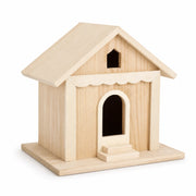 Birdhouse in wood with entrance arched and canopy — photo 2