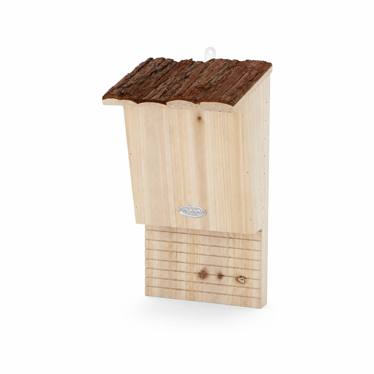 Bat box with roof in bark — photo 2