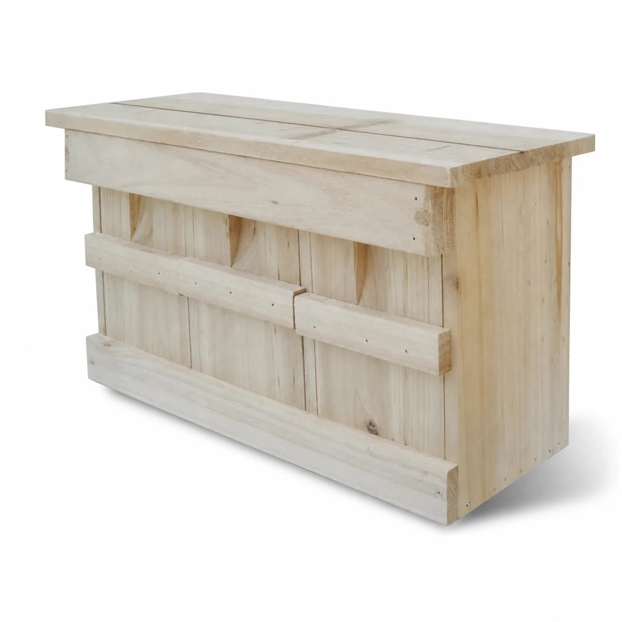 Birdhouse with 3 chambers in wood white — photo 2