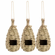 Set of 3 birdhouses woven hanging — photo 2
