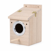 Birdhouse square in wood with roof removable size 12 × 12 × 19,5 cm — photo 2