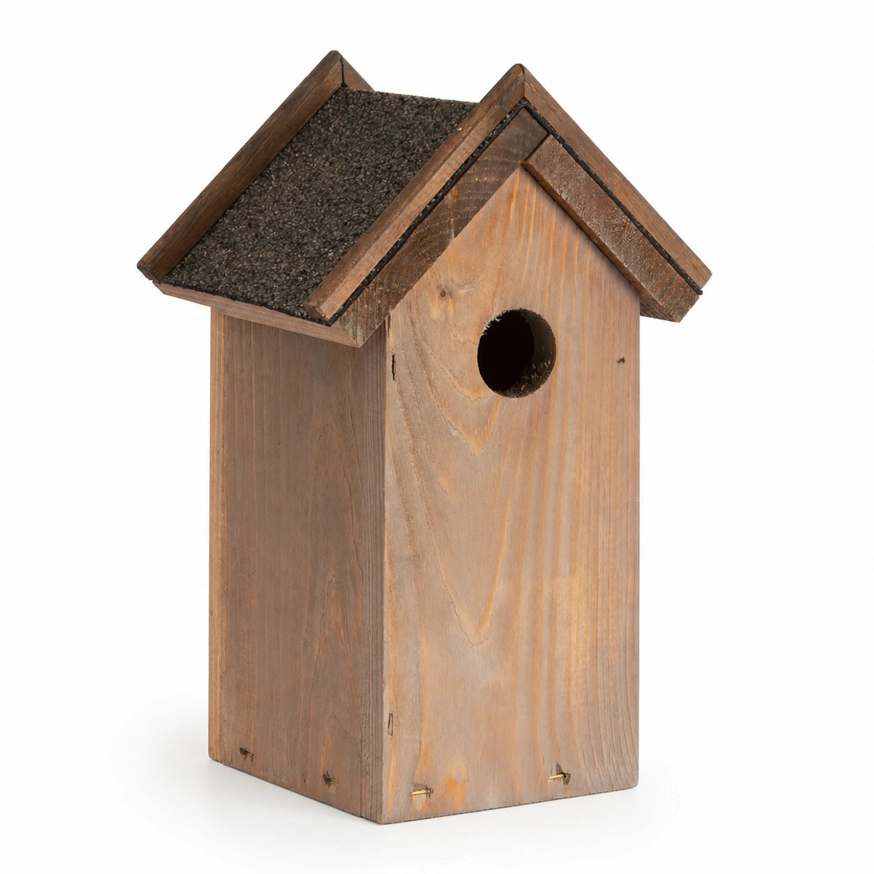 Birdhouse slender brown with double bitumen roof — photo 2