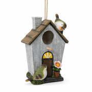 Birdhouse decorative in resin with front floral — photo 2
