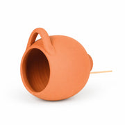 Birdhouse-pot hanging in terracotta with wide entrance — photo 2