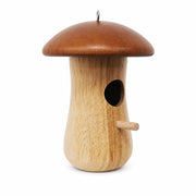 Birdhouse hanging in shape of mushroom brown — photo 2