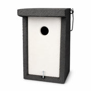 Birdhouse black and white with roof flat — photo 2