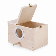 Birdhouse in wood beige size 12 × 12 × 19,5 cm — photo 2