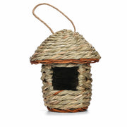 Birdhouse hanging in fibres woven with roof conical — photo 2