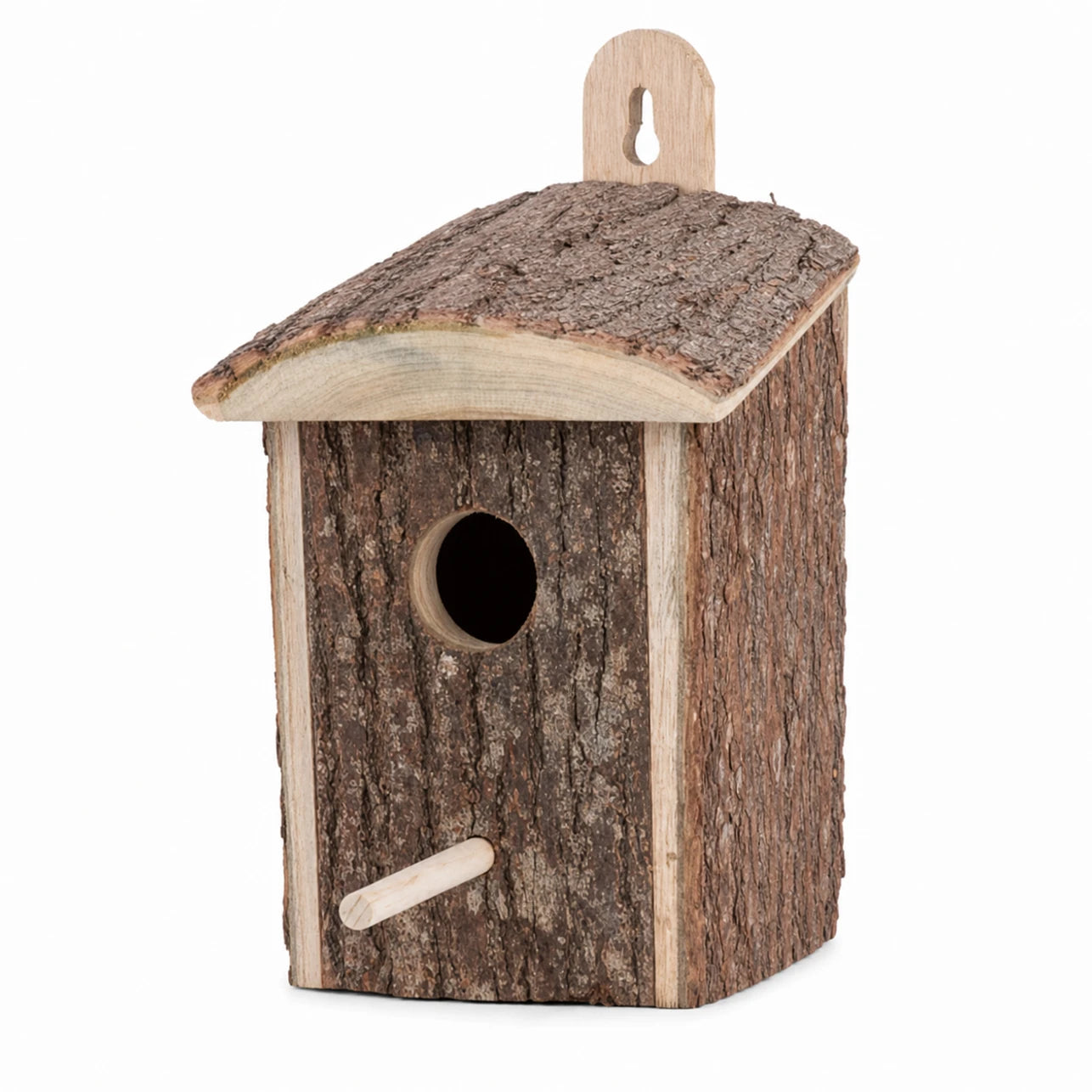 Birdhouse style rustic in wood brown size 12 × 11,5 × 18 cm — photo 2