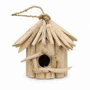 Birdhouse hanging in wood beige size 19 × 19 × 20 cm — photo 2