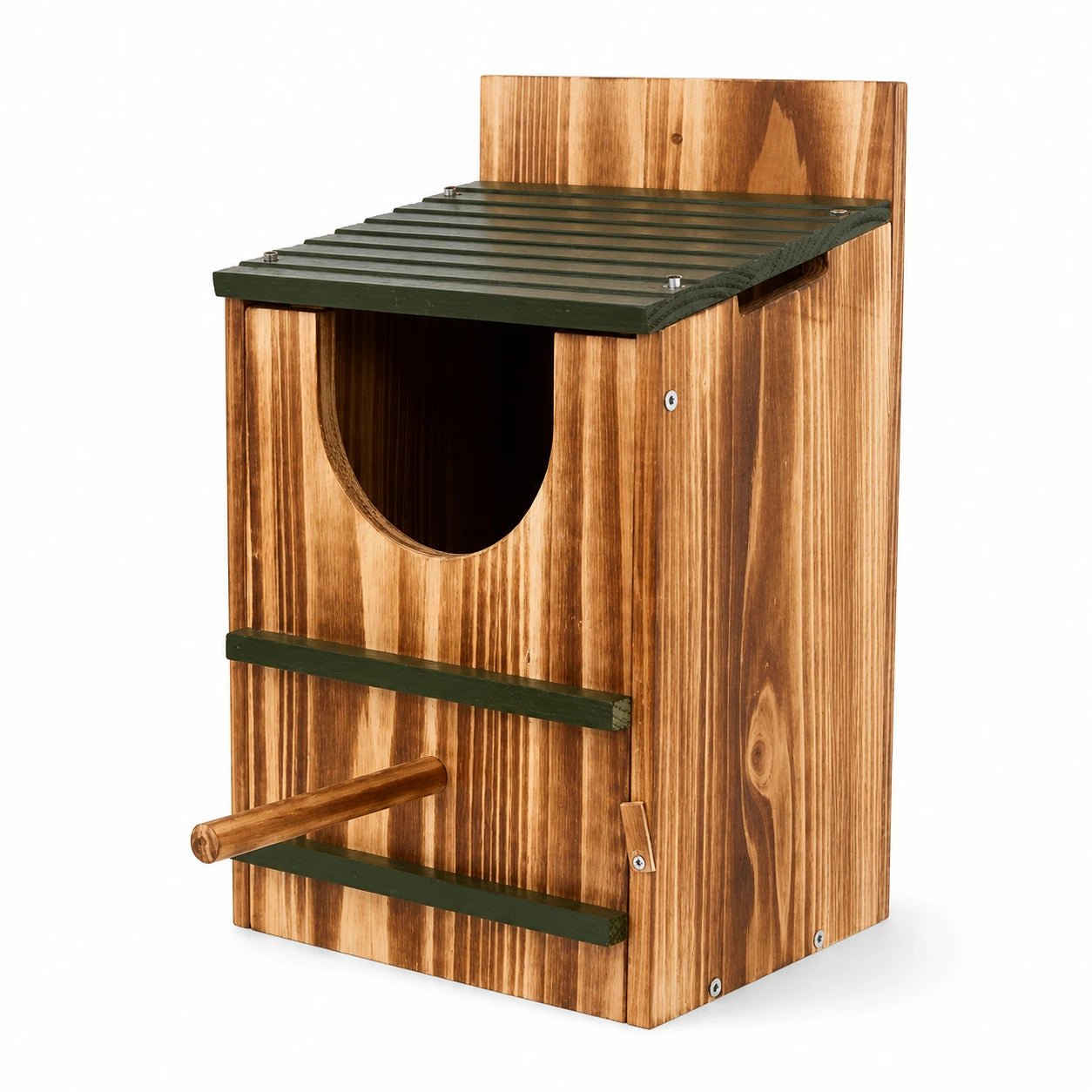 Birdhouse in charred wood — photo 2
