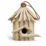 Birdhouse hanging in wood beige size 20 × 17 × 24 cm — photo 2