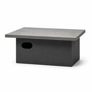 Birdhouse horizontal with roof black and entrance oval — photo 2