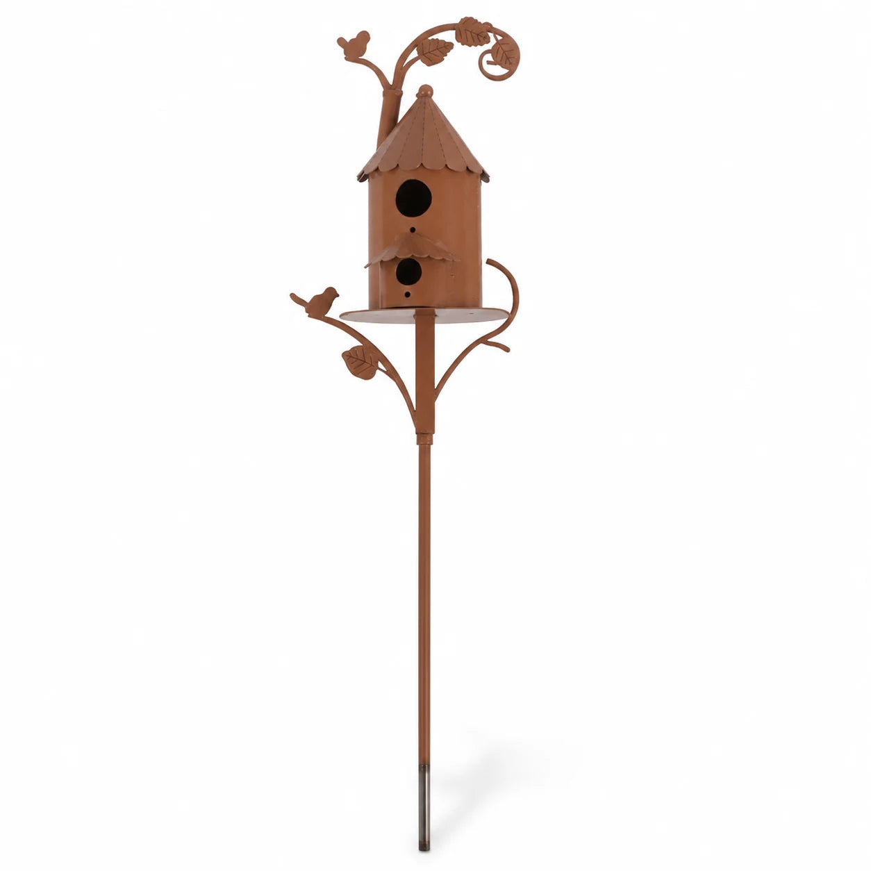 Birdhouse in metal on with stake — photo 2