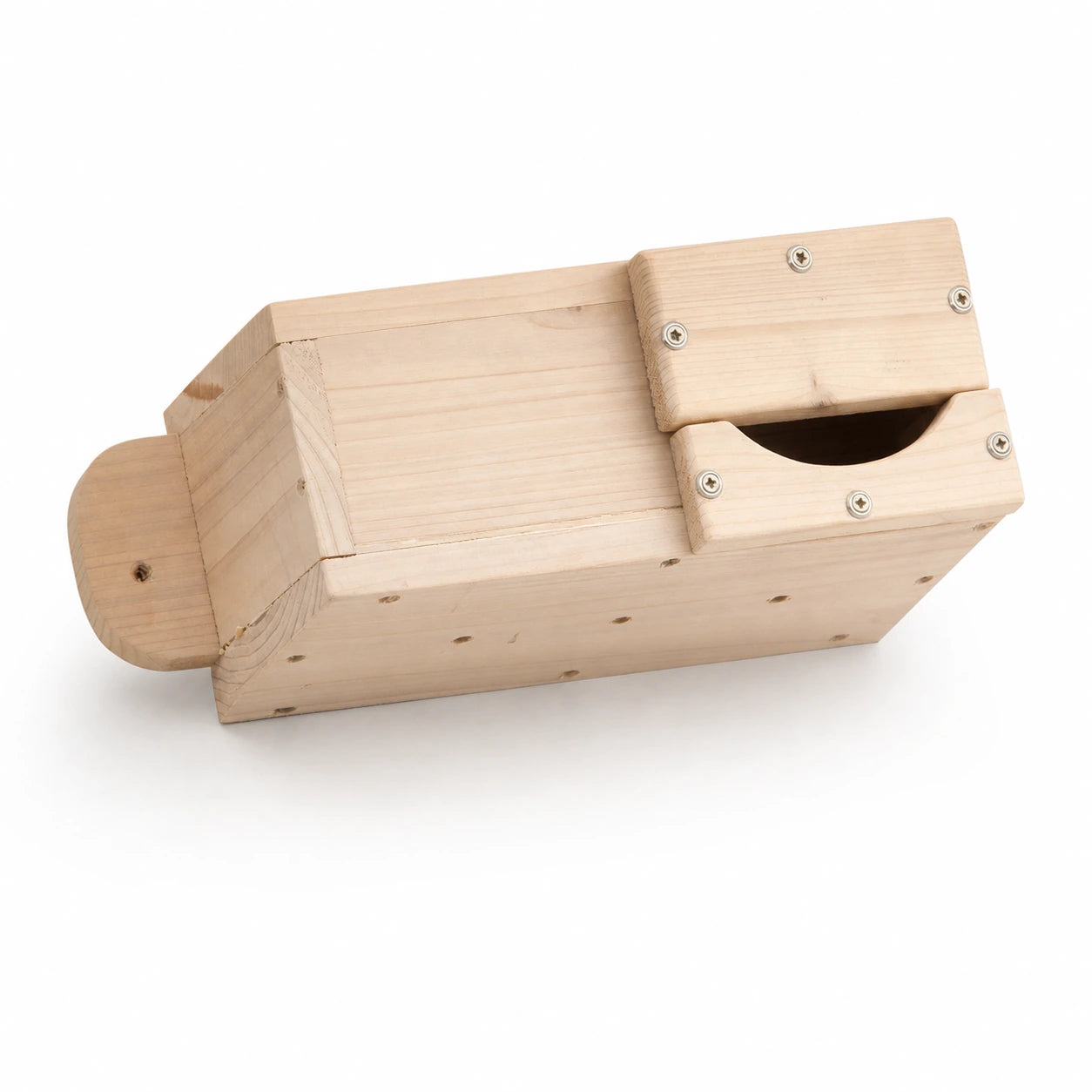 Birdhouse horizontal in wood with entrance in tunnel — photo 2