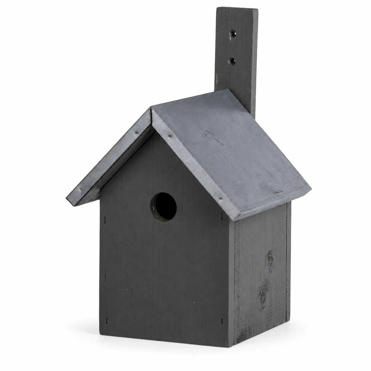 Birdhouse grey with zinc roof double slope — photo 2