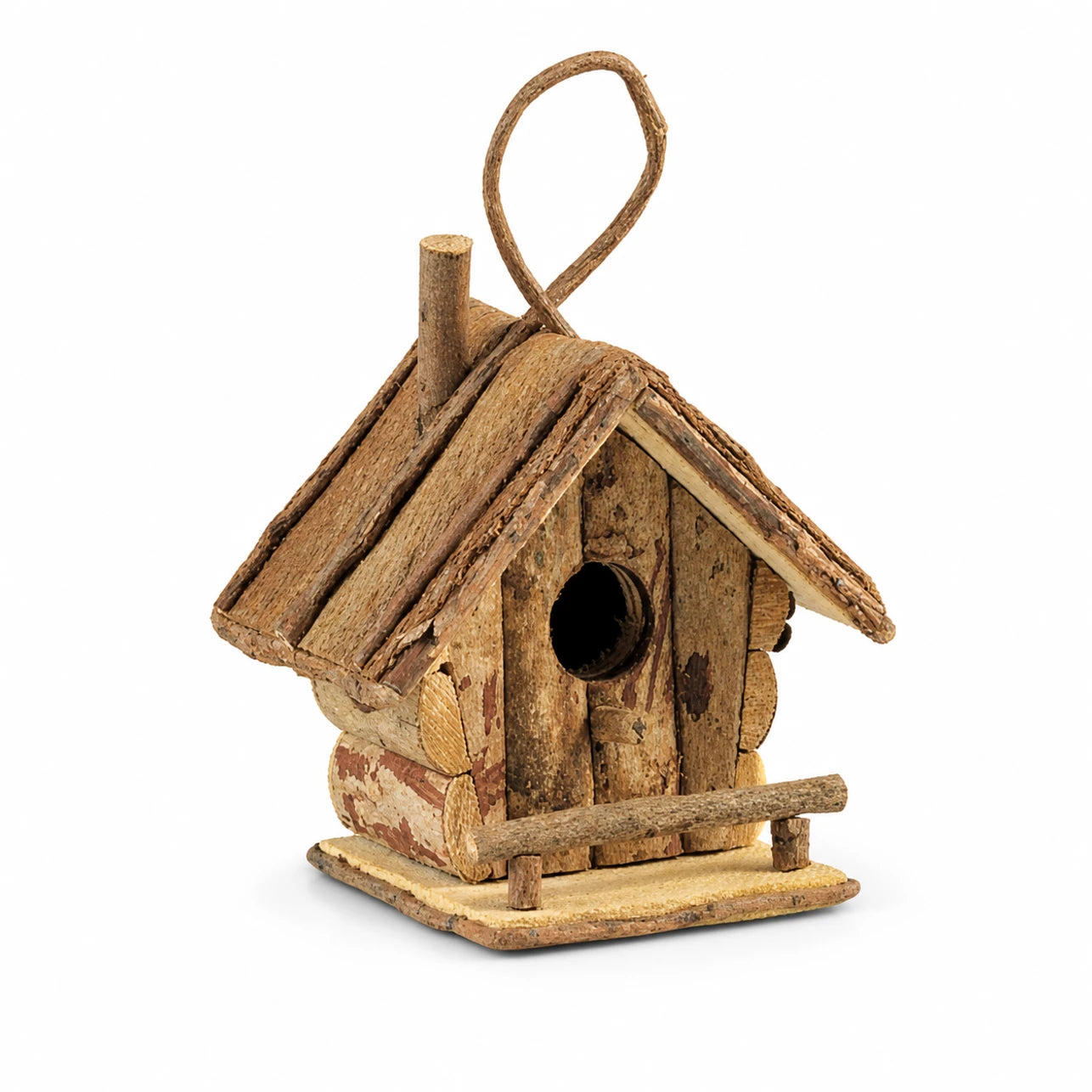 Birdhouse in wood natural — photo 2