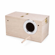 Birdhouse in wood light with entrance reinforced and perch — photo 2