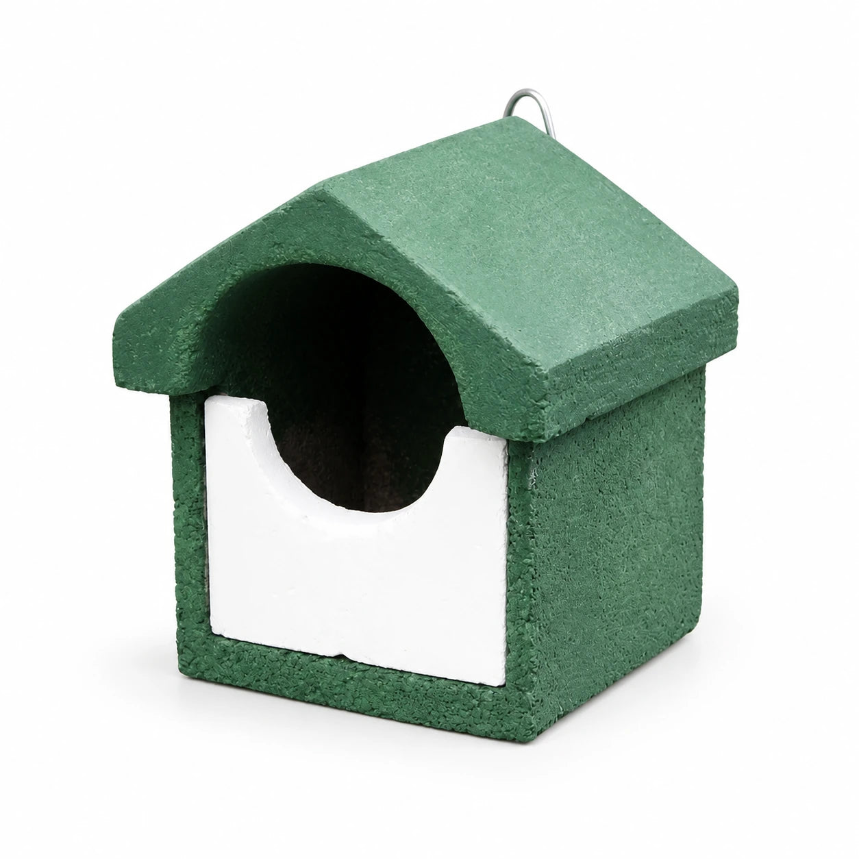 Birdhouse semi-open compact in wood concrete — photo 2
