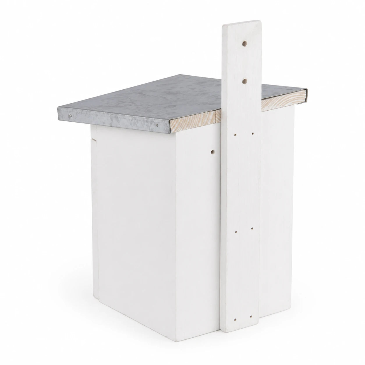 Birdhouse white with roof flat in zinc 32 mm — photo 3