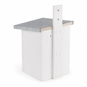 Birdhouse white with roof flat in zinc 32 mm — photo 3