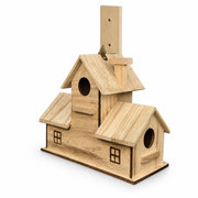 Birdhouse style rustic in wood brown size 30 × 13 × 23 cm — photo 3