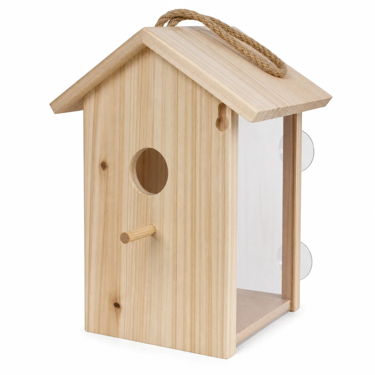 Birdhouse with window with suction-cups — photo 3