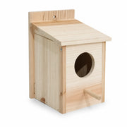 Birdhouse hanging in wood beige size 15 × 15 × 22 cm — photo 3