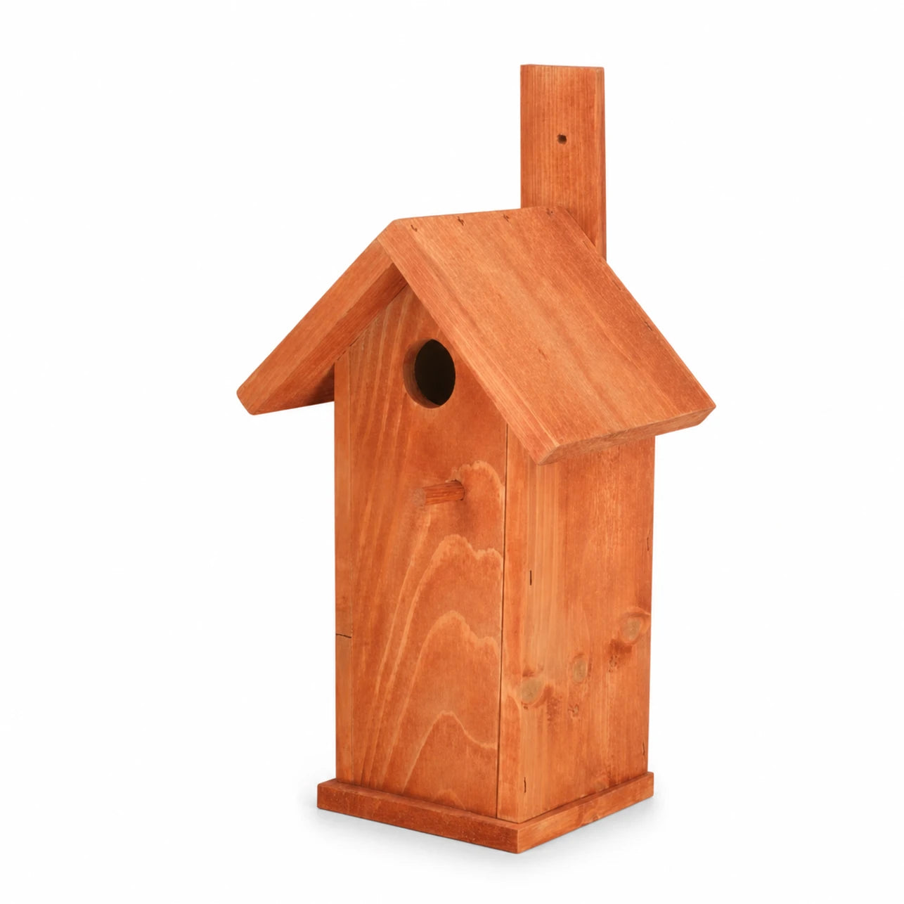 Birdhouse hanging in wood red size 33 × 10 cm — photo 3